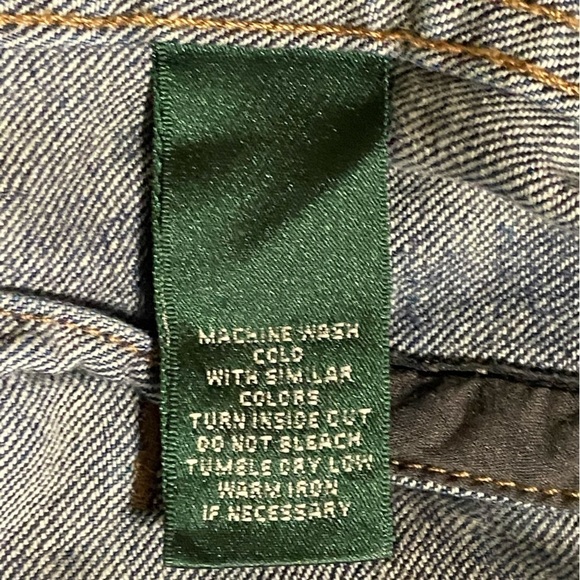 Lauren Ralph Lauren Trucker Jean Jacket Dark Wash Denim LRL Women’s Size S - Picture 9 of 9